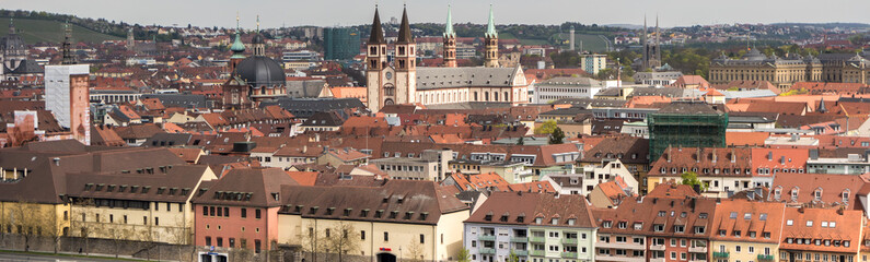 Fototapeta premium Stadtpanorama von Würzburg