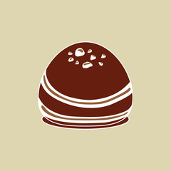 Chocolate design over white background, vector illustration