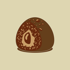 Chocolate design over white background, vector illustration