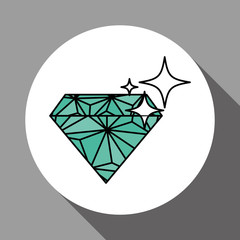diamond design over white background, vector illustration