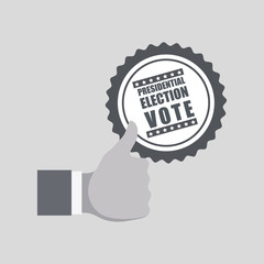 vote design over white background, vector illustration