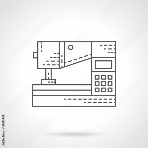 "Embroidery machine flat line vector icon" Stock image and royaltyfree