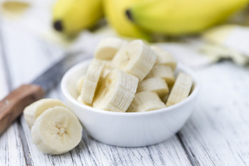 Fototapeta na wymiar Bananas (chopped)