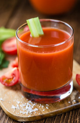 Glass with Tomato Juice