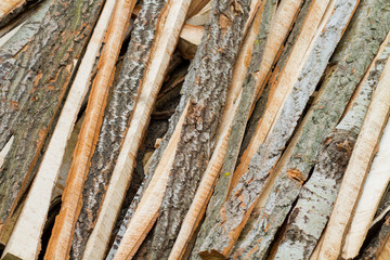 firewood pile, poplar