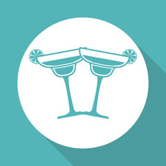 cocktail design over white background, vector illustration