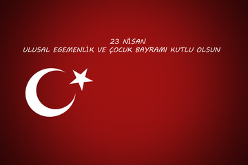 Obraz premium 23 nisan tebrik yazısı