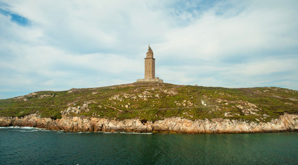 The famous Torre de Hercules at summer, Spain