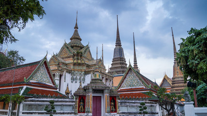 Phra Mondob at Wat Pho in Phra Nakhon blue overcast