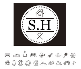 SH Initial Logo for your startup venture