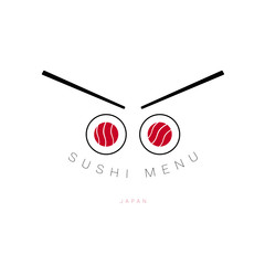sushi menu icon illustration