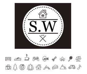 SW Initial Logo for your startup venture