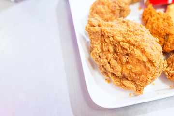 chicken fried in soft light
