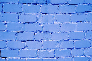 Blue brick wall background