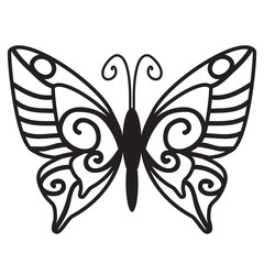 Butterfly silhouette vector illustration