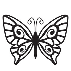 Butterfly silhouette vector illustration