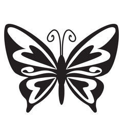 Butterfly silhouette vector illustration