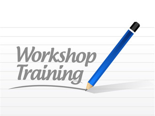 Workshop training message sign concept