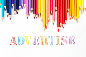 advertise drawing by colour pencils