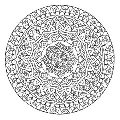 Abstract Flower Mandala. Decorative ethnic element for design.
