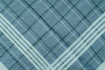 Texture of Blue Gingham Fabric.