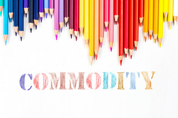 Commodity drawing by colour pencils