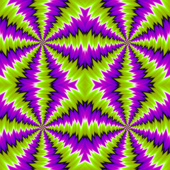 Green  background with spin illusion. Seamless pattern.