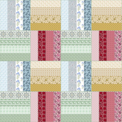 Background retro scandinavian pattern patchwork quilt design