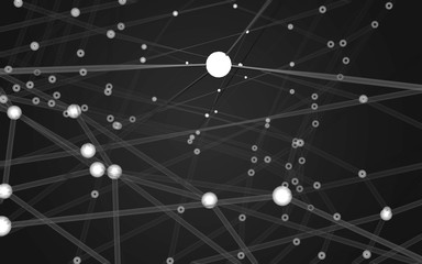 Abstract polygonal space low poly dark background