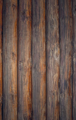 Стена из сосновых брёвен. Натуральная древесина