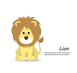 Vector of Cute cartoon lion