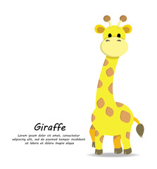 Vector of Cute Giraffe