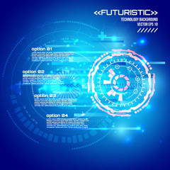 Futuristic interface infographics, HUD,  vector background