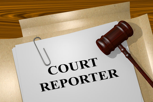 Court Reporter legal concept