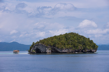 Fototapeta premium Island in the nature reserve of Raja Ampat, Indonesia