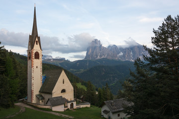Church of St. Jacob in the municipality of Ortisei, Italy