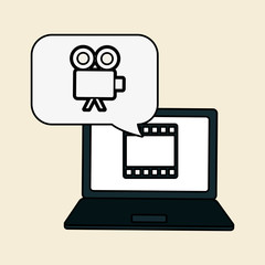 Movie  icon and technology, vector design