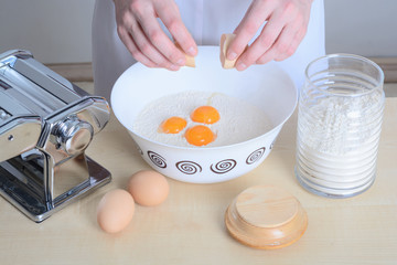 prepares homemade pasta