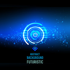Abstract techno background for futuristic high tech design - vector