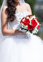 nice wedding bouquet in bride's hand