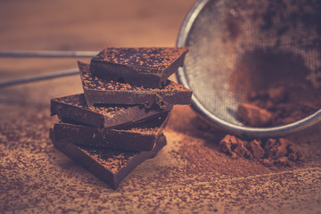 Chopped dark chocolate