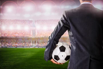 Poster Im Rahmen Fußballmanager gegen Fans im Stadion © pixfly