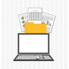 Illustration of responsive web and infographic, editable vector