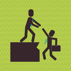 Illustration of help and support, editable vector