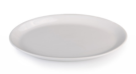 white plate isolated on white background