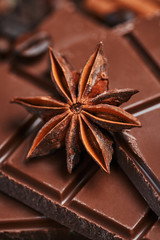 Coffee, chocolate and star anise