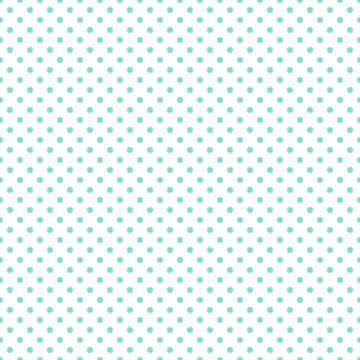 white & aqua polka dot pattern, seamless texture background