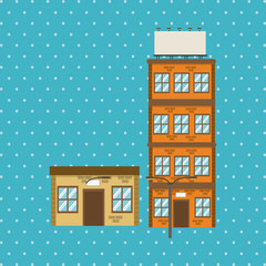 Fototapeta premium Illustration of building , vector design, building and real estate related