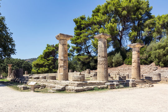 Olympia archaeological site in Greece