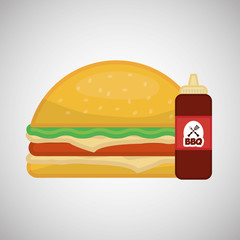 Flat illustration about fast food design 